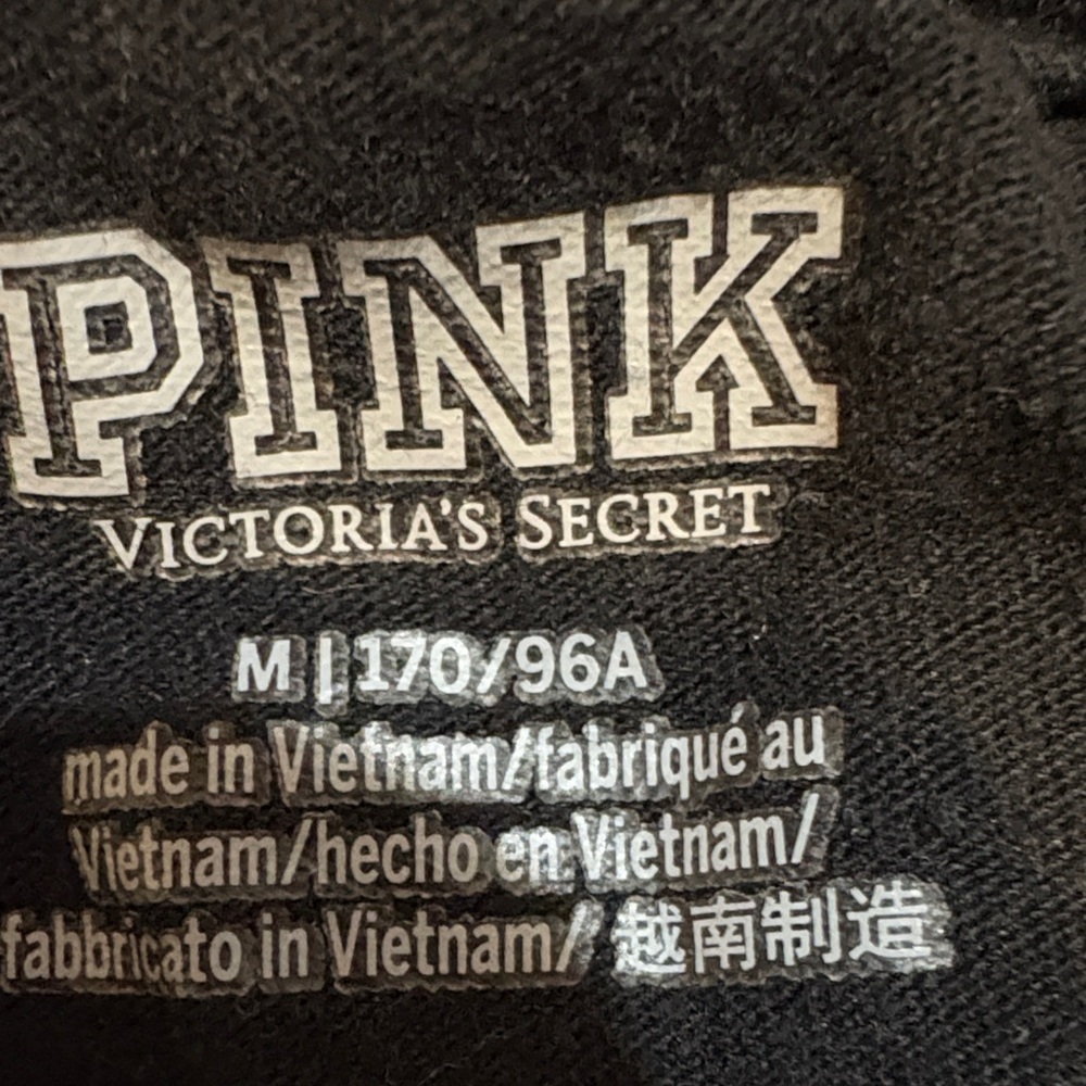 PINK Victoria's Secret Black Long Sleeve Tee with BeYOUtiful Design - Picture 4 of 5